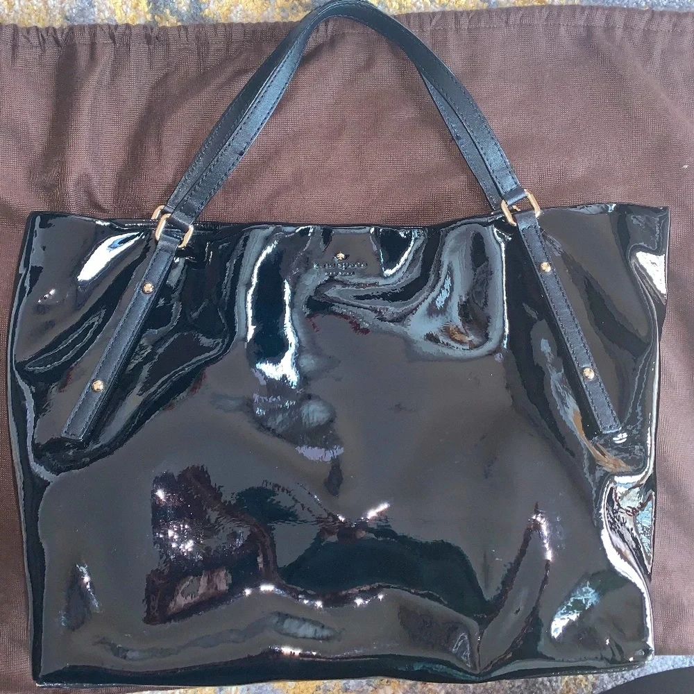 kate spade Black Patent Leather Tote